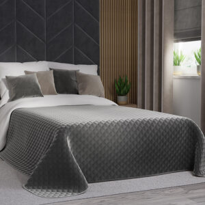 Narzuta ozdobna Velvi - ciemna szara 170/210- MARKIZETA