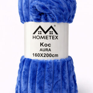 Koc akrylowy chabrowy w pasy 200x160